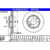 Ate Remschijf PowerDisc 24.0320-0132.1, 1 Stuk