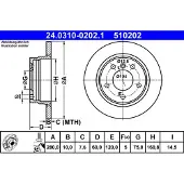 Ate Remschijf Power Disc 24.0310-0202.1, 1 Stuk