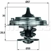 MAHLE ORIGINAL Thermostaat, koelvloeistof TX 34 82D