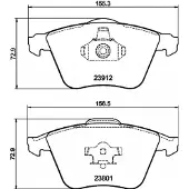 Hella 8DB 355 012-281 Remblokken