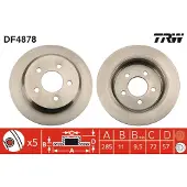 TRW Remschijf DF4878 achter, volledig, 1 Stuk