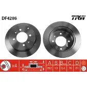 TRW Remschijf DF4286 achter, volledig, 1 Stuk