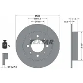Textar Remschijf 92134303 achter, volledig, 1 Stuk