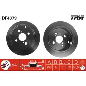 TRW Remschijf LUC DF4379 achter, volledig, 1 Stuk