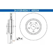 Ate 24.0125-0224.1 Remschijf