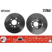 TRW Remschijf DF2665 voorkant, compleet, 1 Stuk