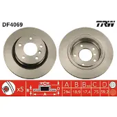 TRW Remschijf DF4069