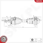 ESEN SKV 40SKV099 Aandrijfas