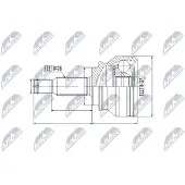 NTY NPZ-MS-061 Homokineet reparatie set, aandrijfas