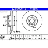 Ate Remschijf - TEVES 24.0326-0115.1, 1 Stuk