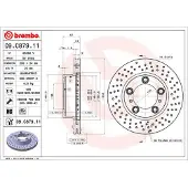 Brembo Remschijf 09.C879.11, 1 stuk