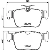 Hella Remblokkenset, schijfrem 8DB 355 040-851