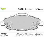 Valeo 302215 Remblokken