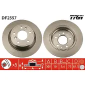 TRW Remschijf DF2557 achter, volledig, 1 Stuk