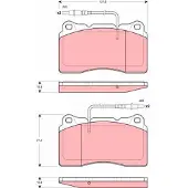 TRW Remblokken set GDB1431 TRW voor o.a. CITROEN, FIAT, LANCIA, PEUGEOT