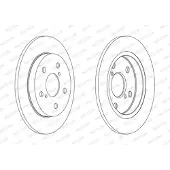 FERODO Remschijf DDF1788C achter, compleet, 2 stuk