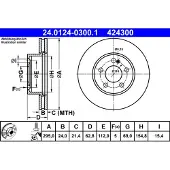Ate 24.0124-0300.1 Remschijf