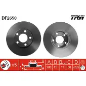 TRW Remschijf DF2650 voorkant, compleet, sterk gecarboniseerd, 1 Stuk