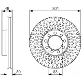Bosch Remschijf 0 986 479 A23, 1 Stuk