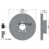 Textar Remschijf 92107105 voorkant, geventileerd, sterk gecarboniseerd, 1 Stuk