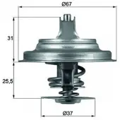 MAHLE ORIGINAL TX 25 71D Thermostaat, koelvloeistof