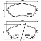 Hella 8DB 355 020-281 Remblokken