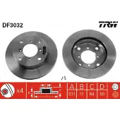 TRW Remschijf DF3032 voorkant, geventileerd, 1 Stuk