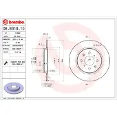 Brembo 08.B310.10 Remschijf