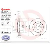 Brembo Remschijf 9961711 voorkant, geventileerd, 1 stuk