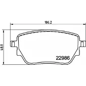 Hella 8DB 355 039-021 Remblokken