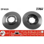 TRW Remschijf DF4029 voorkant, geventileerd, 1 Stuk