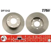 TRW DF1542 Remschijf