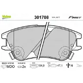 Valeo Remblokkenset, schijfrem 301708