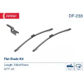 Denso Flatblade Wisserset DF-233 Denso voor o.a. SEAT, VOLKSWAGEN
