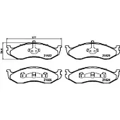 Hella 8DB 355 008-231 Remblokken