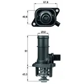 MAHLE ORIGINAL Thermostaat, koelvloeistof TI 16 105