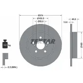 Textar Remschijf 92333703 achter, compleet, 1 stuk