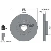 Textar Remschijf 92160805 voorkant, geventileerd, sterk gecarboniseerd, 1 Stuk
