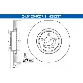Ate 24.0125-0237.1 Remschijf