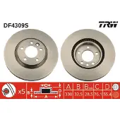 TRW DF4309S Remschijf