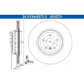 Ate 24.0124-0273.2 Remschijf