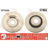 TRW Remschijf DF6686