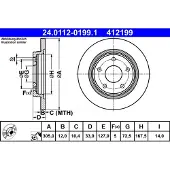 Ate Remschijf 24.0112-0199.1 achter, volledig, sterk gecarboniseerd, 1 Stuk