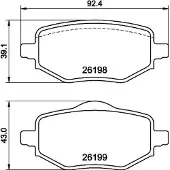 Hella Remblokkenset, schijfrem 8DB 355 040-971