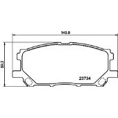Hella Remblokkenset, schijfrem 8DB 355 010-071
