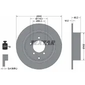Textar Remschijf 92177303 achter, volledig, 1 Stuk