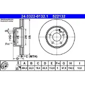 Ate Remschijf Power Disc 24.0322-0132.1, 1 Stuk