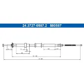Ate 24.3727-0587.2 Handremkabel