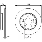 Bosch Remschijf 0 986 479 A45 achter, volledig, 1 Stuk