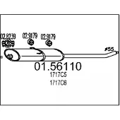 MTS 01.56110 Uitlaat middendemper